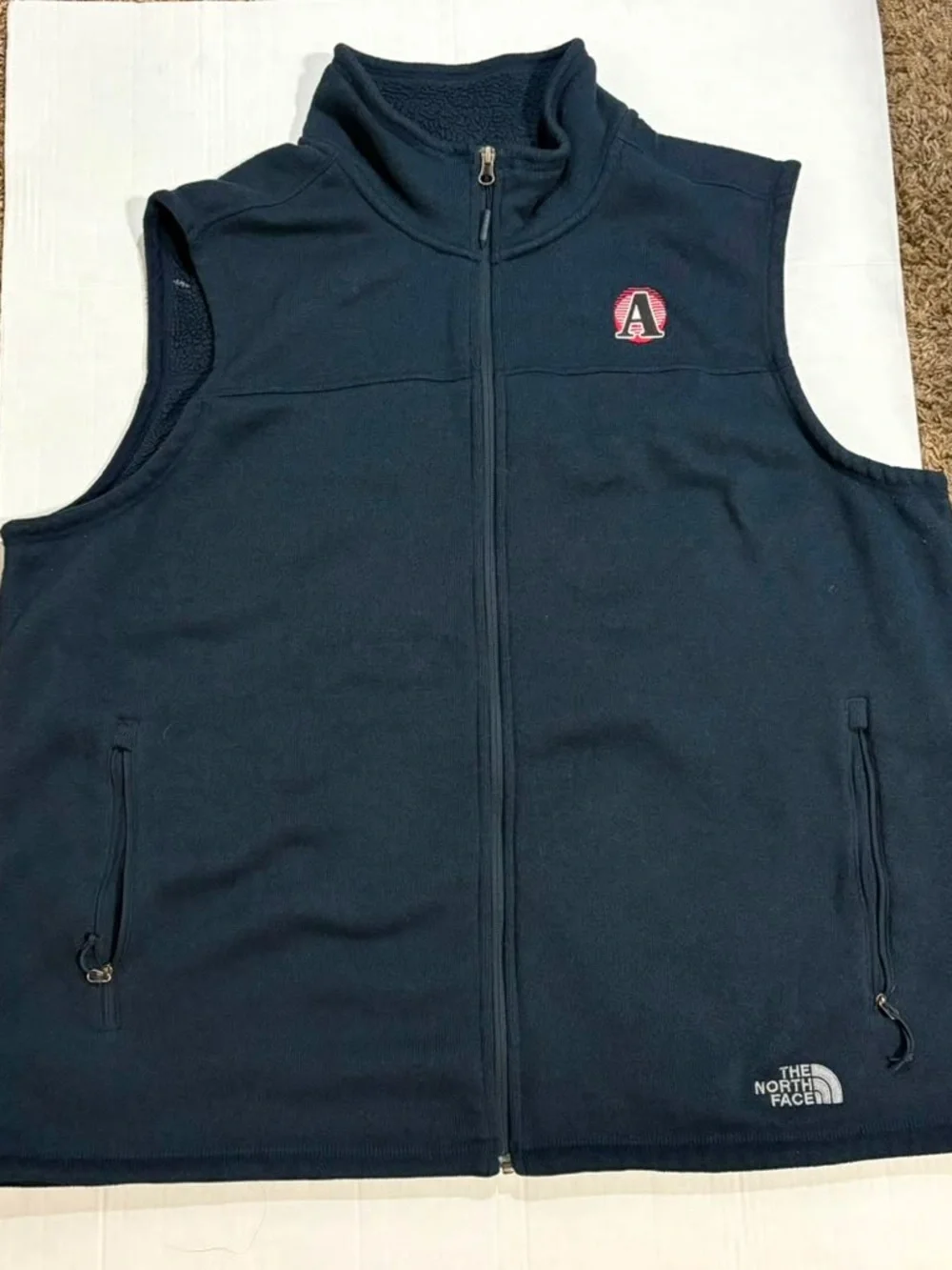 The North Face Men's Navy Full-Zip Fleece Vest